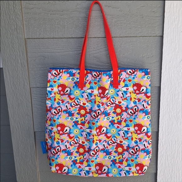 Estee Lauder X Hattie Stewart Happy Hearts Floral Daisy Tote Colorful Clowncore - Picture 2 of 12